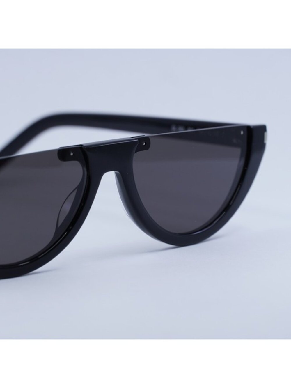 Saint Laurent SL563 001 Sunglasses Black Oval Frame, Black Lenses - Picture 6 of 10